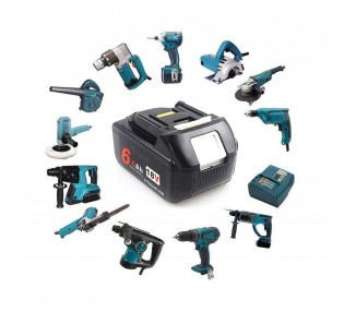 Bateria Recargable 18V 6.0Ah para Makita BL1830 BL1840 BL1850 BL1860B LXT 400