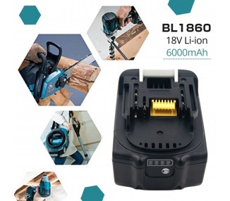 Bateria Recargable 18V 6Ah para Makita de 18v BL1840 BL1850 BL1830 BL1860 B