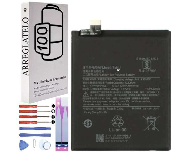Bateria para Xiaomi Redmi K30 Ultra 5G, M2006J10C, MPN Original: BM4U