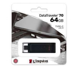 Memoria USB Tipo C USB-C Flash Drive Almacenamiento Externo Stick Pendrive 32GB 64GB 128GB Kingston DataTraveler DT70 OTG
