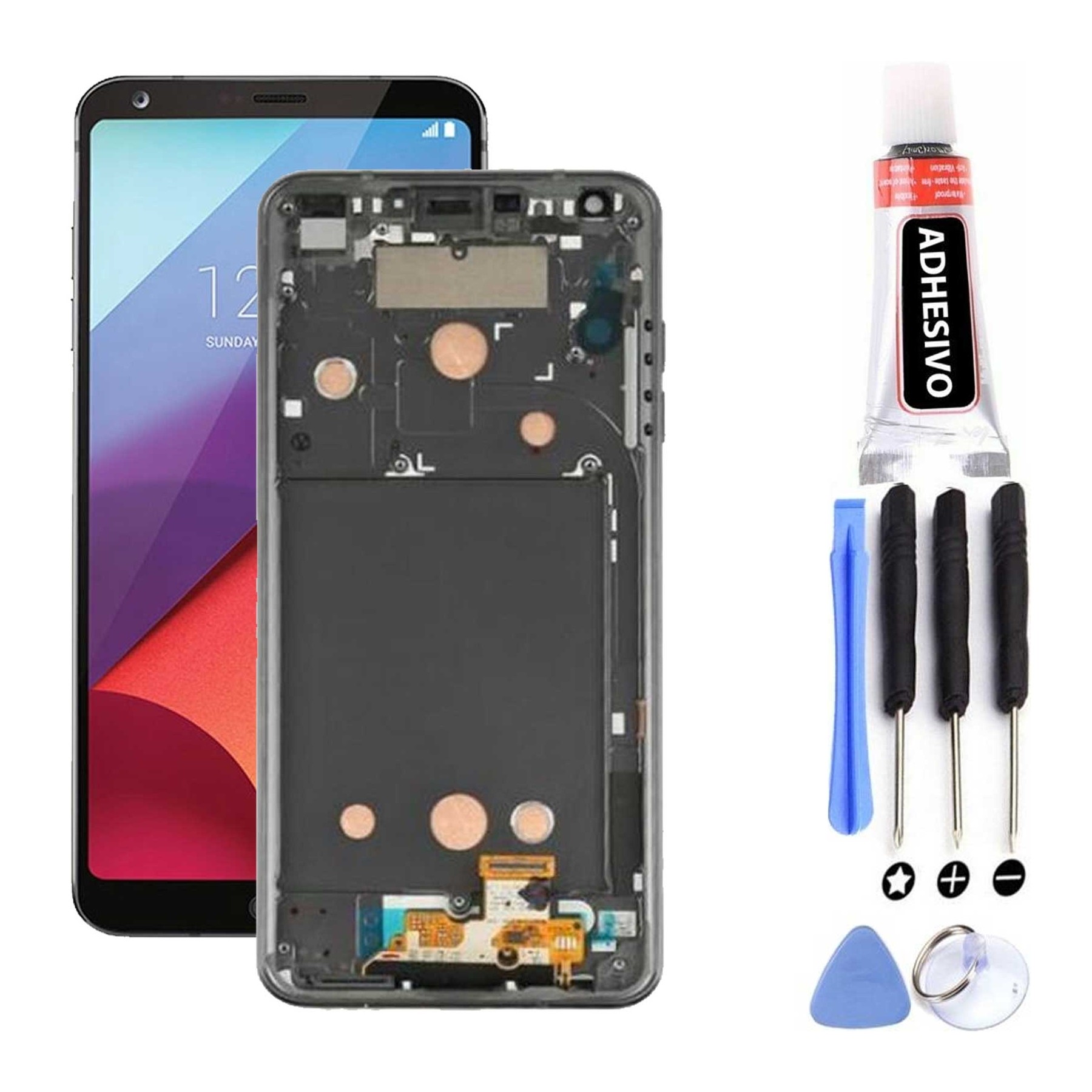 Kit Reparación Pantalla Original Para Lg G6 H870 Con Marco Negra