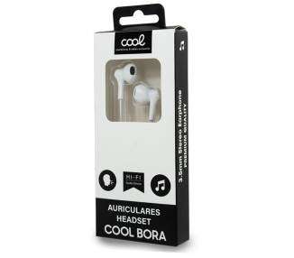 Auriculares 3,5 mm COOL Bora Stereo Con Micro Blanco
