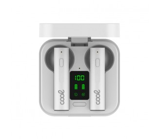 Auriculares Stereo Bluetooth Dual Pod Earbuds Inalámbricos TWS COOL Solar Blanco