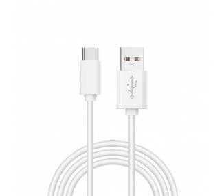 Cable USB Compatible COOL Universal TIPO-C (1.2 metros) Blanco 2.4 Amp