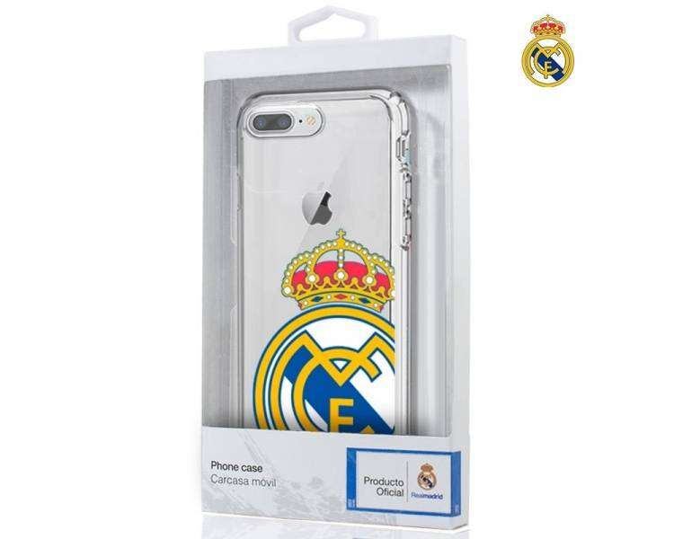 Carcasa COOL para iPhone 7 Plus / iPhone 8 Plus Licencia Fútbol Real Madrid Transparente
