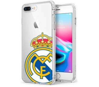 Carcasa COOL para iPhone 7 Plus / iPhone 8 Plus Licencia Fútbol Real Madrid Transparente