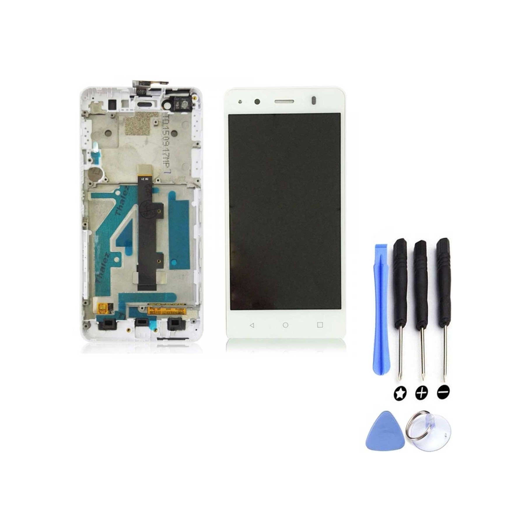 Kit Reparación Pantalla Para Bq Aquaris M4.5 Con Marco Blanca