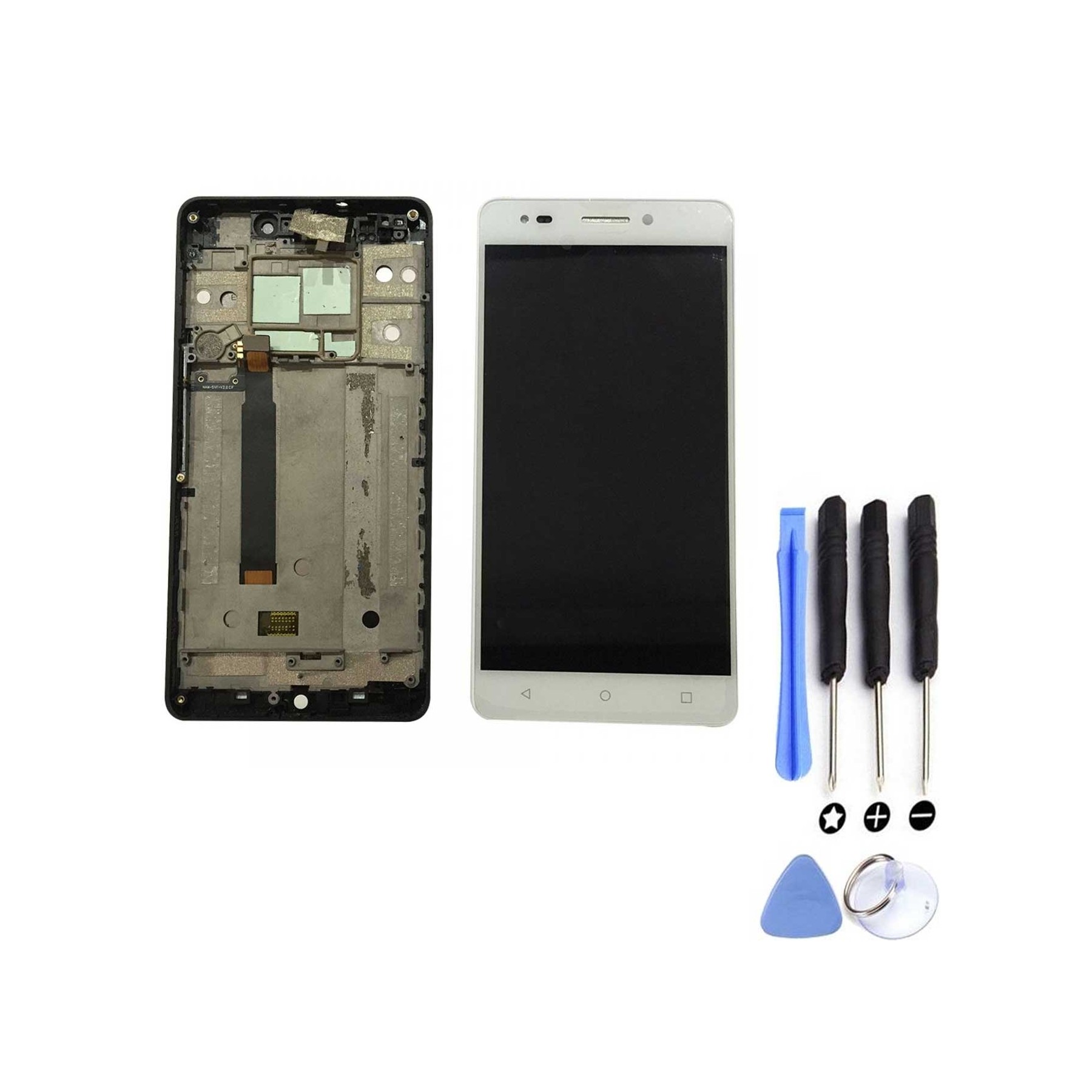 Kit Reparación Pantalla Para Bq Aquaris M5.5 Con Marco Blanca