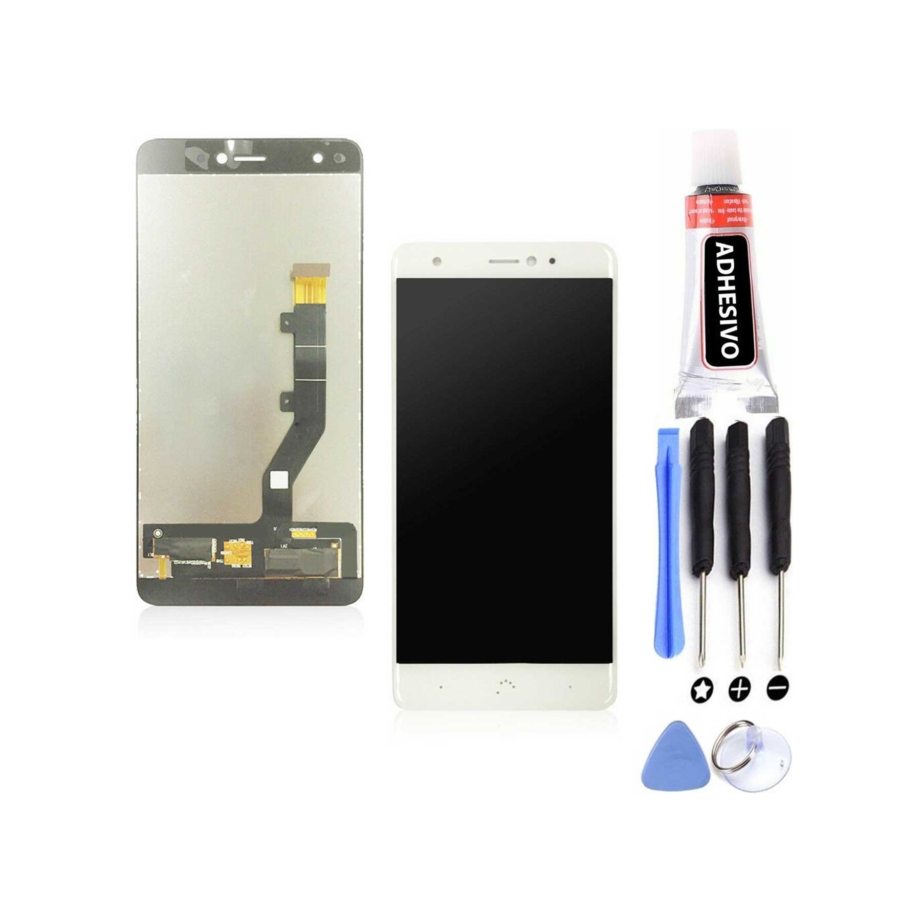 Kit Reparación Pantalla para BQ Aquaris X, X Pro, Blanca, OEM