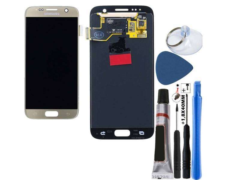 Kit Reparación Pantalla Original Para Samsung Galaxy S7 G930F Dorado