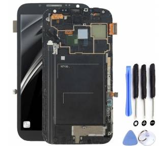 Display For Samsung Galaxy Note 2, Color Black, With Frame, TFT ARREGLATELO - 5