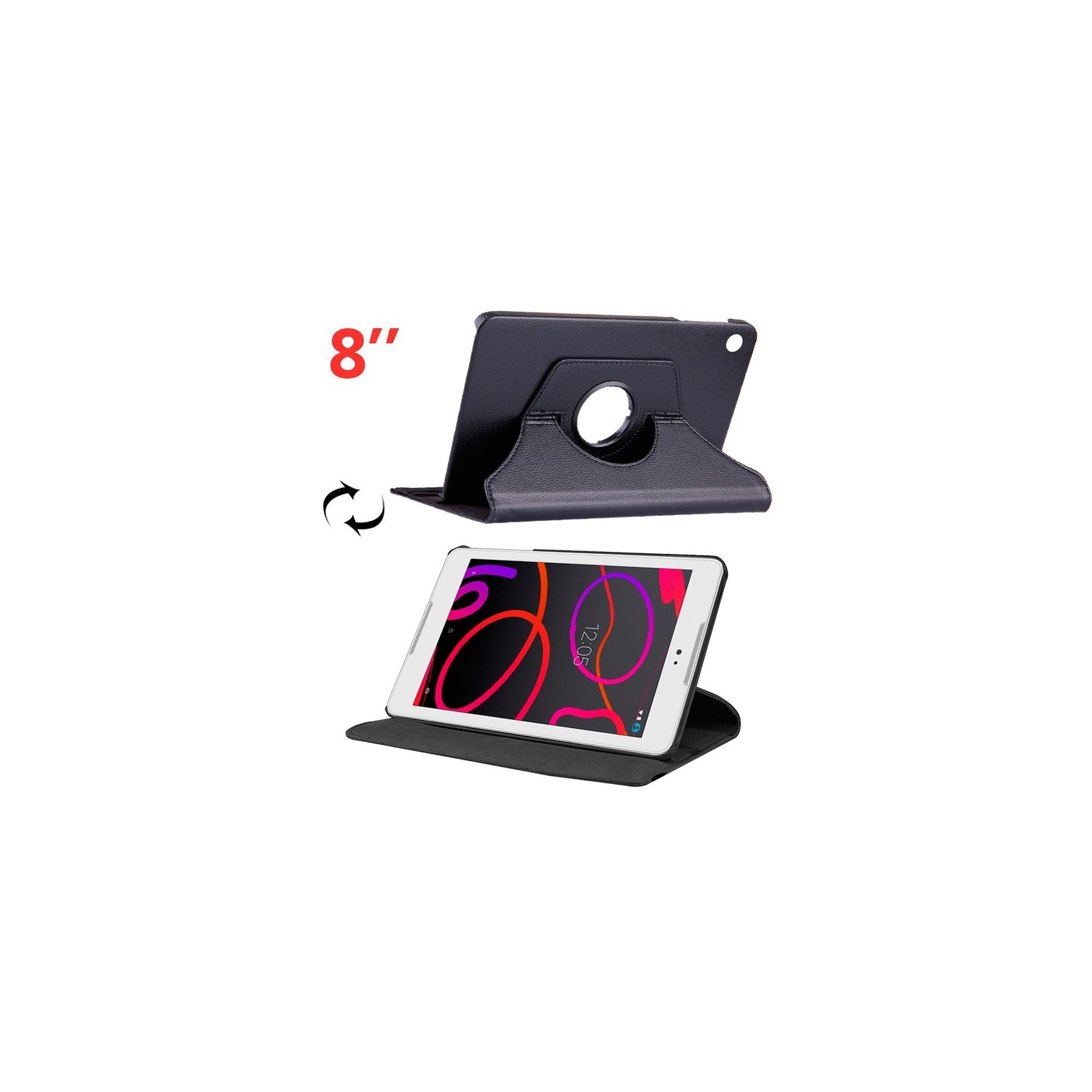 Funda COOL Polipiel para BQ Aquaris M8 (8 Pulgadas) Negro