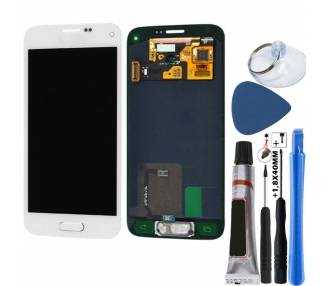 Display For Samsung Galaxy S5 Mini, Color White, OLED Samsung - 1