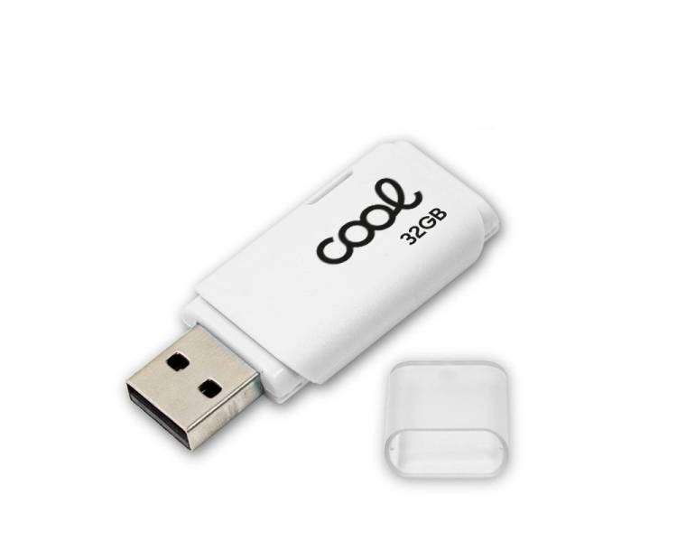 Memoria USB Pen Drive USB x32 GB 2.0 COOL Cover Blanco