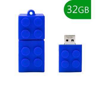 Memoria USB Pen Drive USB x32 GB Silicona Bloque Azul