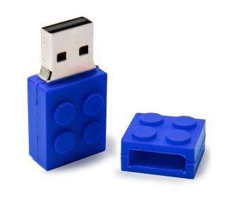 Memoria USB Pen Drive USB x32 GB Silicona Bloque Azul