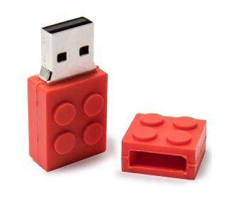 Pen Drive USB x32 GB Silicona Bloque Rojo