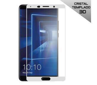 Protector Pantalla Cristal Templado COOL para Huawei Mate 10 (3D Blanco)