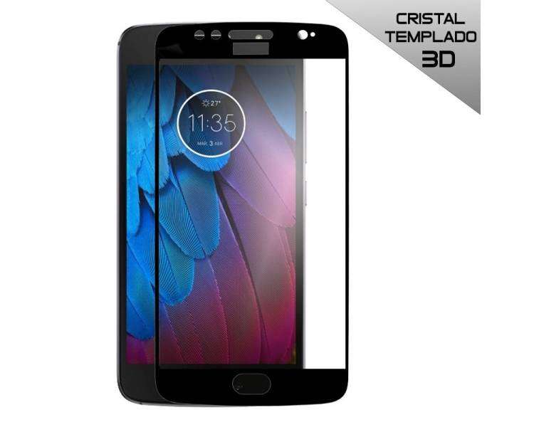 Protector Pantalla Cristal Templado COOL para Motorola Moto G5S (3D Negro)