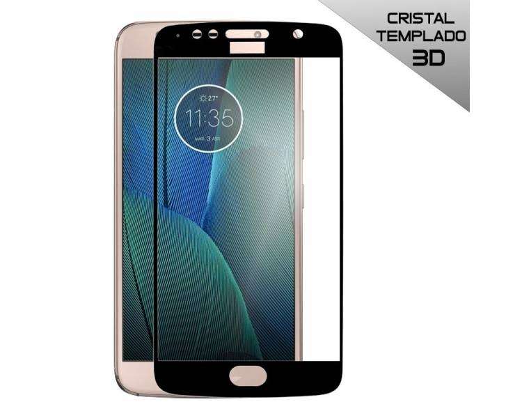 Protector Pantalla Cristal Templado COOL para Motorola Moto G5S Plus (3D Negro)