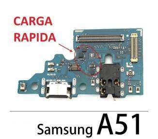 Placa De Carga Para Samsung Galaxy A51 Usb Microfono Conector Jack Audio Original