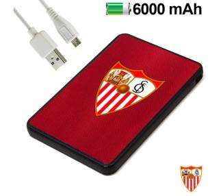 Bateria Externa Micro-usb Power Bank 6000 mAh Licencia Fútbol Sevilla C.F.