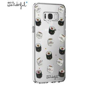 Carcasa COOL para Samsung G950 Galaxy S8 Licencia Mr Wonderful Sushi Transparente
