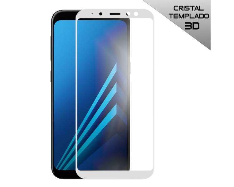Protector Pantalla Cristal Templado COOL para Samsung A530 Galaxy A8 (2018) (FULL 3D Blanco)