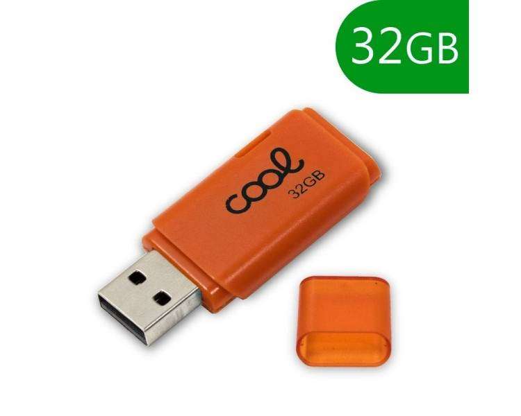 Memoria USB Pen Drive USB x32 GB 2.0 COOL Cover Naranja