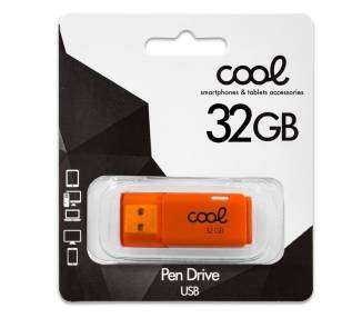 Memoria USB Pen Drive USB x32 GB 2.0 COOL Cover Naranja