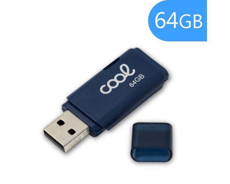 Memoria USB Pen Drive USB x64 GB 2.0 COOL Cover Azul
