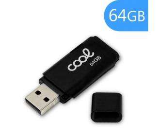 Memoria USB Pen Drive USB x64 GB 2.0 COOL Cover Negro