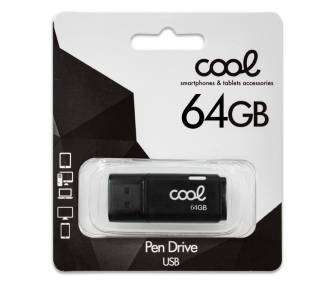 Memoria USB Pen Drive USB x64 GB 2.0 COOL Cover Negro