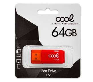 Pen Drive USB x64 GB 2.0 COOL Cover Rojo