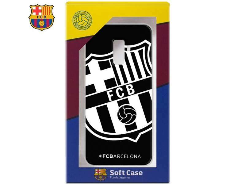 Carcasa para Samsung A605 Galaxy A6 Plus Licencia Fútbol F.C. Barcelona Negro
