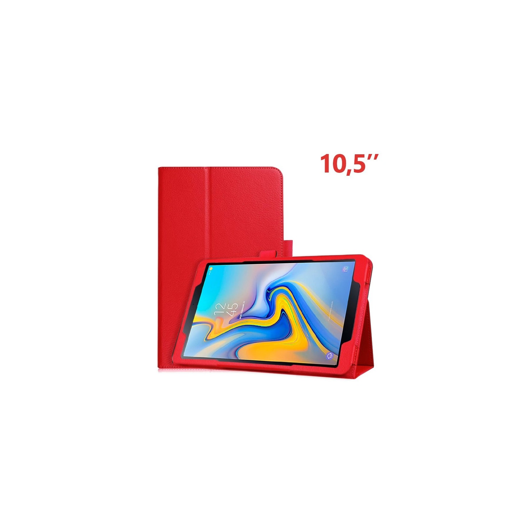 Funda COOL para Samsung Galaxy Tab A (2018) T590 / T595 Polipiel Liso Rojo 10.5 pulg