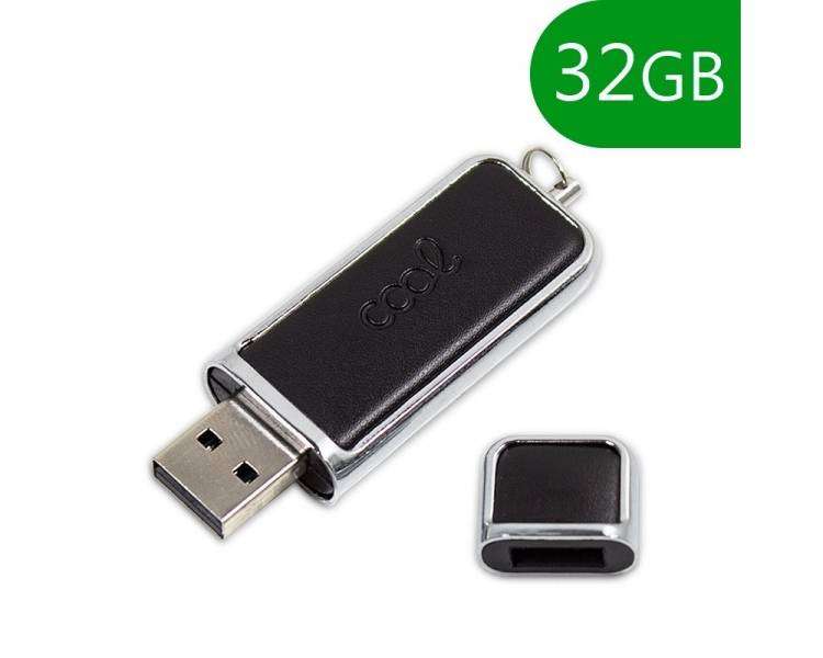 Pen Drive USB x32 GB 2.0 COOL Piel Leather Negro