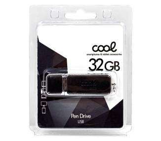 Memoria USB Pen Drive USB x32 GB 2.0 COOL Piel Leather Negro