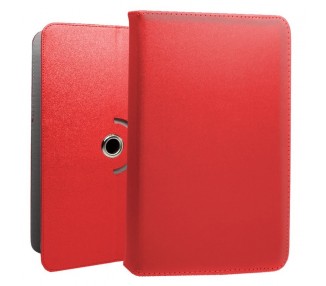 Funda COOL Ebook / Tablet 9.7 - 10 pulg Liso Rojo Giratoria (Panorámica)