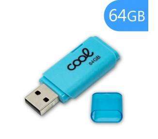 Memoria USB Pen Drive USB x64 GB 2.0 COOL Cover Celeste
