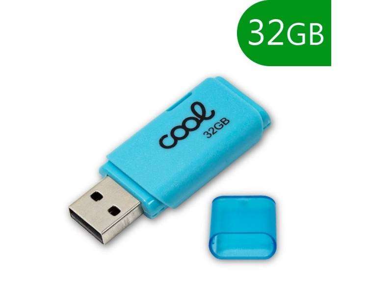 Memoria USB Pen Drive USB x32 GB 2.0 COOL Cover Celeste