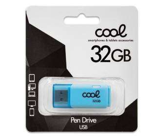 Memoria USB Pen Drive USB x32 GB 2.0 COOL Cover Celeste