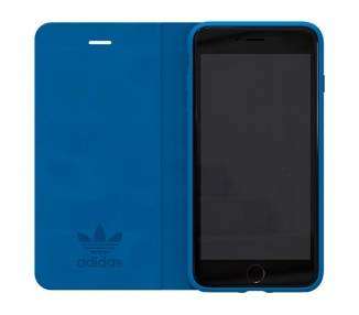 Funda Flip Cover para iPhone 6 Plus, iPhone 7 Plus, 8 Plus Licencia Adidas Azul