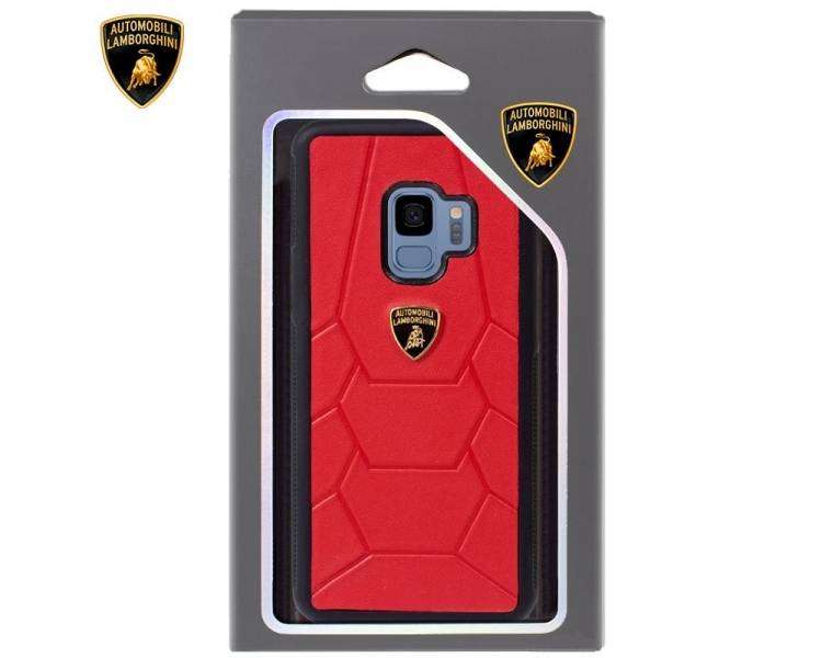 Carcasa COOL para Samsung G960 Galaxy S9 Licencia Lamborghini Piel Rojo