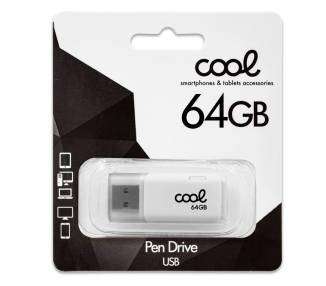 Memoria USB Pen Drive USB x64 GB 2.0 COOL Cover Blanco
