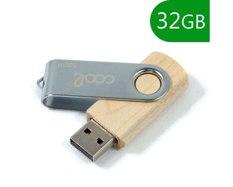 Memoria USB Pen Drive USB x32 GB 2.0 COOL Madera