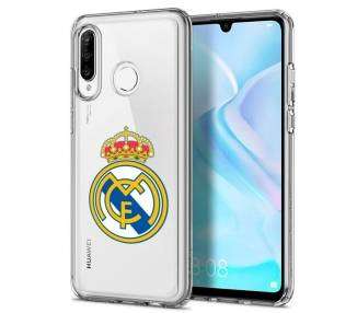 Carcasa COOL para Huawei P30 Lite Licencia Fútbol Real Madrid Transparente