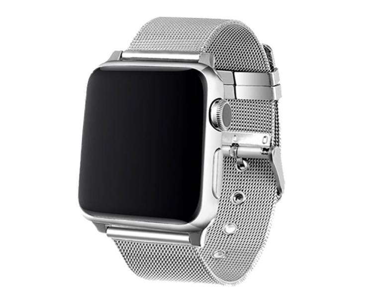 Correa COOL para Apple Watch Series 1 / 2 / 3 / 4 / 5 / 6 / 7 / SE (42 / 44 mm) Metal Plata