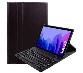 Funda COOL para Samsung Galaxy Tab A7 T500 / T505 Polipiel Liso Negro Teclado Bluetooth 10.4 Pulg