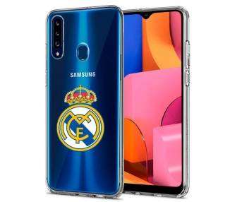 Carcasa para Samsung A207 Galaxy A20s Licencia Fútbol Real Madrid Transparente